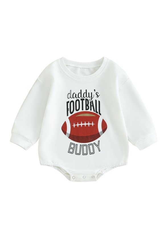 Newborn Baby Girl Boys Romper Sweatshirt Long Sleeve Bodysuits Letter Print Pullover 3M 6M 12M 18M Infant Casual Tee Tops