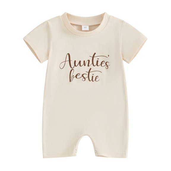Bagilaanoe Newborn Baby Girl Boys Summer Jumpsuit Letters Print Short Sleeve Bodysuit 3M 6M 12M 18M Infant Casual One Piece Romper