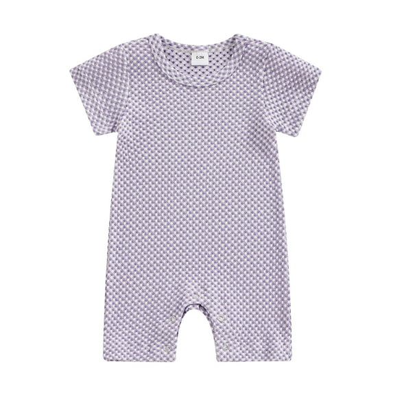 Bagilaanoe Newborn Baby Girl Boys Summer Jumpsuit Shorts Plaid Short Sleeve Bodysuit 3M 6M 12M 18M Infant Casual One Piece Romper