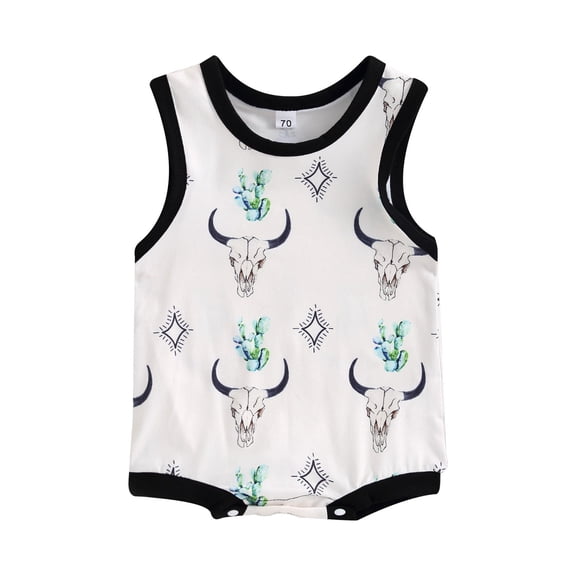 Bagilaanoe Newborn Baby Girl Boys Summer Jumpsuit Shorts Print Sleeveless Bodysuit 3M 6M 12M 18M Infant Casual One Piece Romper