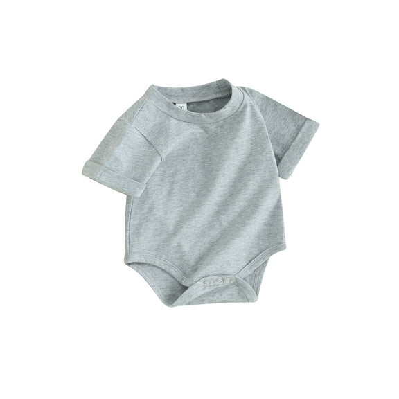 Bagilaanoe Newborn Baby Girl Boys Summer Rompers Short Sleeve Bodysuits 3M 6M 12M 18M Infant Casual One Piece Jumpsuit