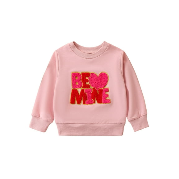 Bagilaanoe Newborn Baby Girl Casual Sweatshirt Long Sleeve Letter Embroidery Pullover 3M 6M 9M 12M 18M 24M Infant Loose Tee Tops