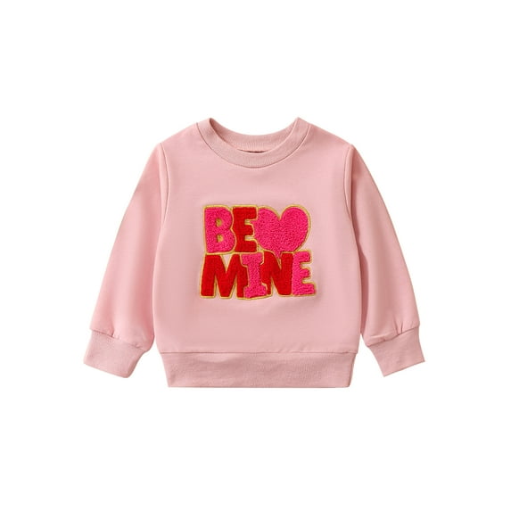 Bagilaanoe Newborn Baby Girl Casual Sweatshirt Long Sleeve Letter Embroidery Pullover 3M 6M 9M 12M 18M 24M Infant Loose Tee Tops
