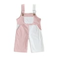 thumbnail image 1 of Bagilaanoe Newborn Baby Girl Corduroy Jumpsuit Sleeveless Contrast Color Romper Overalls 3M 6M 12M 18M 24M Infant Pants Casual Clothes, 1 of 9