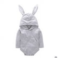 thumbnail image 1 of Bagilaanoe Newborn Baby Girl Easter Rompers Rabbit Long Sleeve Hoodie Bodysuit 6M 12M 18M 24M Infant One Piece Jumpsuit, 1 of 7