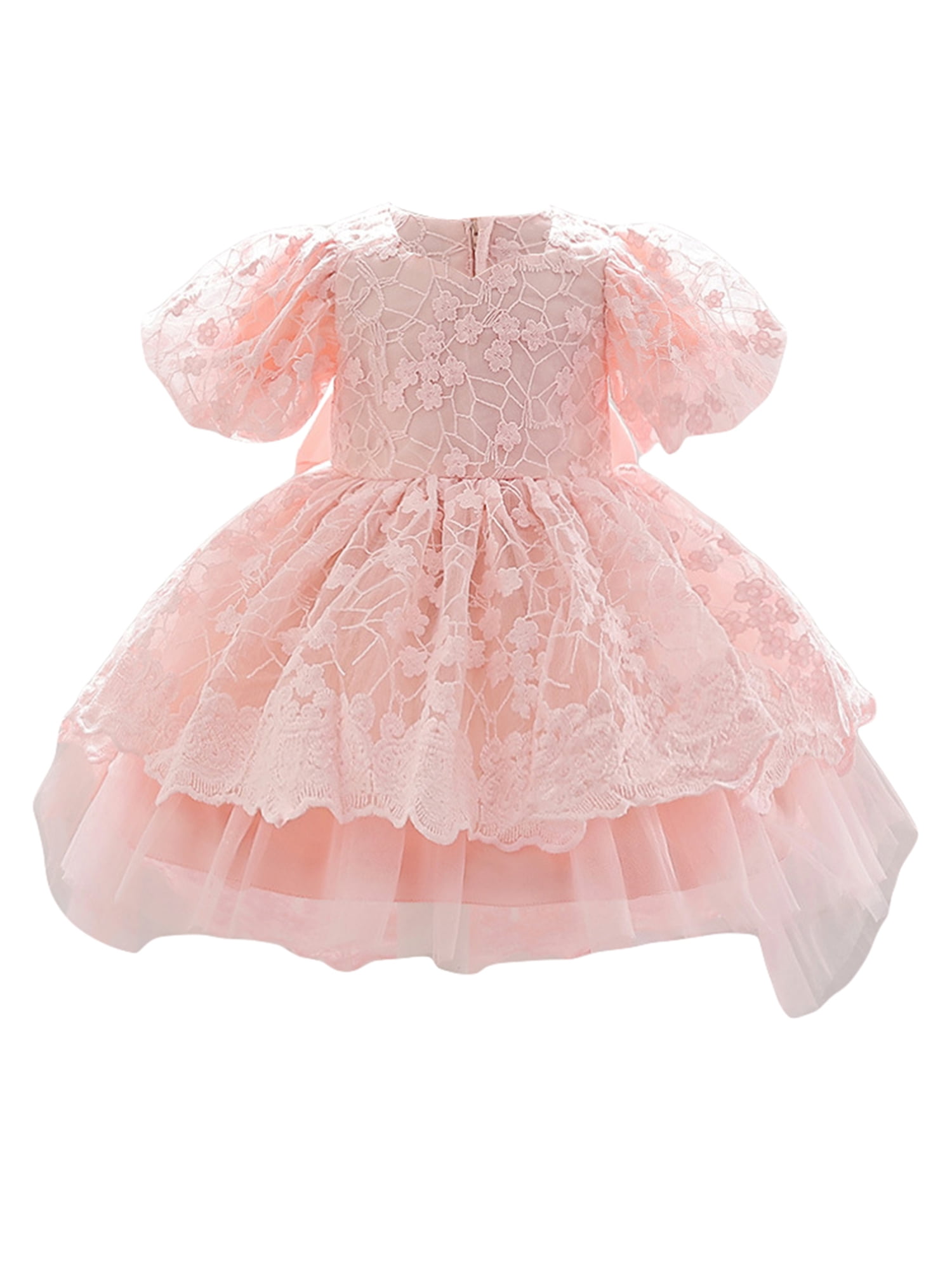 Bagilaanoe Newborn Baby Girl Flower Dress Embroidered Flower Puff ...