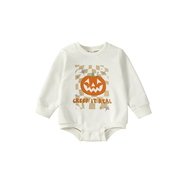 Bagilaanoe Newborn Baby Girl Halloween Romper Sweatshirt Long Sleeve ...