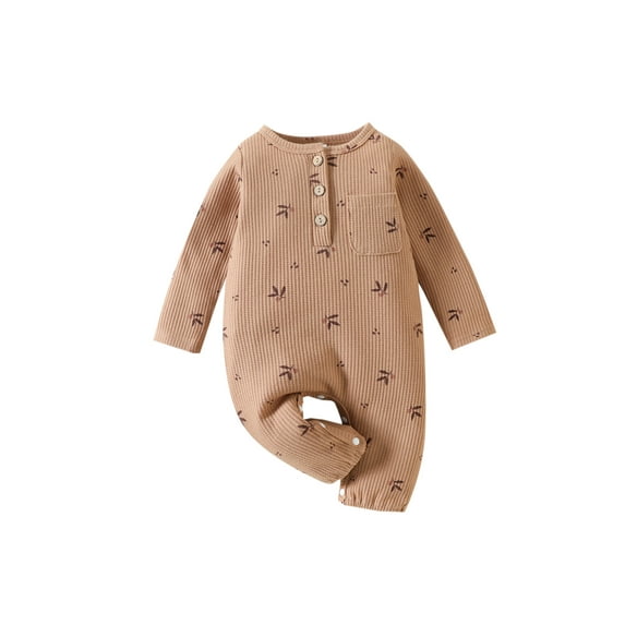 Bagilaanoe Newborn Baby Girl Jumpsuit Floral Print Fly Sleeve Bodysuit 3M 6M 9M 12M Infant Button One Piece Romper
