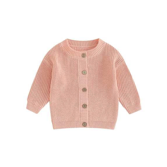 Bagilaanoe Newborn Baby Girl Knit Cardigan Long Sleeve Sweater Knitwear Coat 3M 6M 12M 18M Infant Fall Casual Tops Outwear