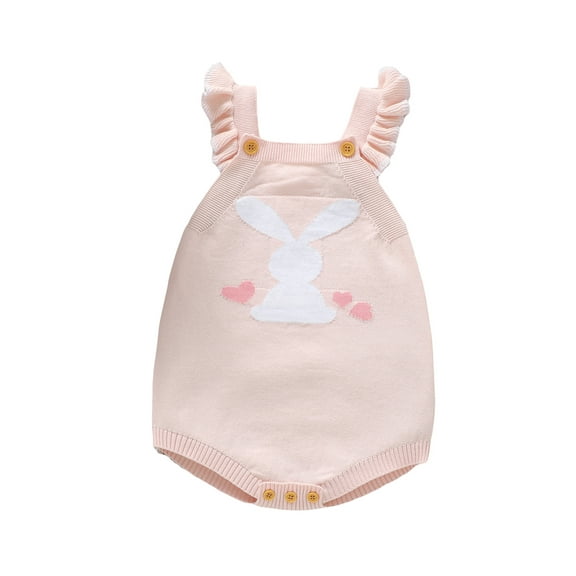 Bagilaanoe Newborn Baby Girl Knit Rompers Print Sleeveless Bodysuits 3M 6M 9M 12M 18M Infant Ribbed One Piece Jumpsuit