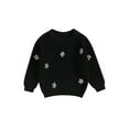 thumbnail image 1 of Bagilaanoe Newborn Baby Girl Knitted Sweater Long Sleeve Flower Pullover 3M 6M 9M 12M 18M 24M Infant Warm Jumpers Tops Fall Loose Knitwear, 1 of 8