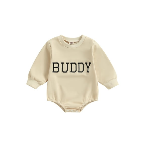 Bagilaanoe Newborn Baby Girl Oversized Romper Sweatshirt Long Sleeve Bodysuit Letter Embroidery Pullover 3M 6M 12M 18M 24M Infant Casual Tee Tops