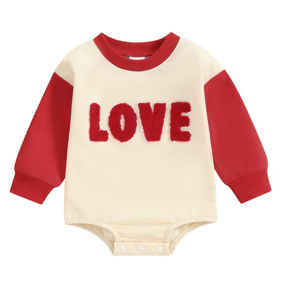 Bagilaanoe Newborn Baby Girl Oversized Romper Sweatshirt Long Sleeve Bodysuits Letter Embroidery Pullover 3M 6M 12M 18M Infant Casual Tee Tops
