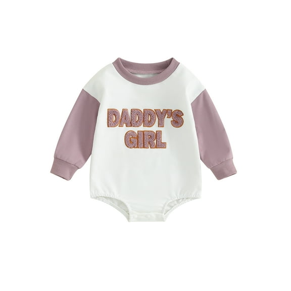Bagilaanoe Newborn Baby Girl Oversized Romper Sweatshirt Long Sleeve Bodysuits Letter Embroidery Pullover 3M 6M 12M 18M Infant Casual Tee Tops