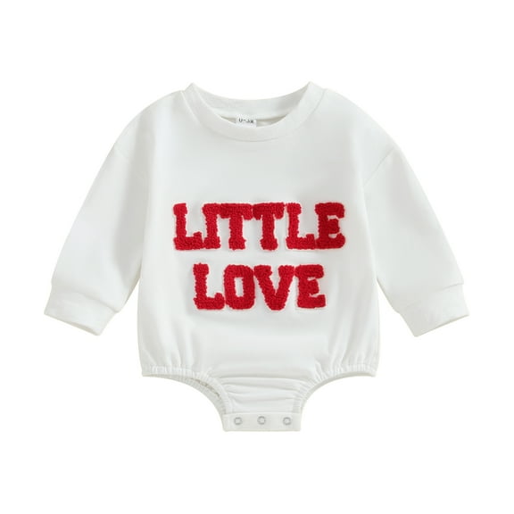Bagilaanoe Newborn Baby Girl Oversized Romper Sweatshirt Long Sleeve Bodysuits Letter Embroidery Pullover 3M 6M 12M 18M Infant Casual Tee Tops