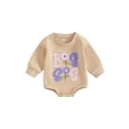 thumbnail image 1 of Bagilaanoe Newborn Baby Girl Oversized Romper Sweatshirt Long Sleeve Bodysuits Letter Embroidery Pullover 6M 12M 18M 24M Infant Casual Tee Tops, 1 of 7