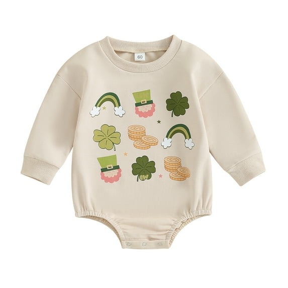 Bagilaanoe Newborn Baby Girl Oversized Romper Sweatshirt Long Sleeve Bodysuits Letter Print Pullover 3M 6M 12M 18M Infant Casual Tee Tops