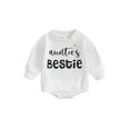 thumbnail image 1 of Bagilaanoe Newborn Baby Girl Oversized Romper Sweatshirt Long Sleeve Bodysuits Letter Print Pullover 3M 6M 9M 12M Infant Casual Tee Tops, 1 of 8
