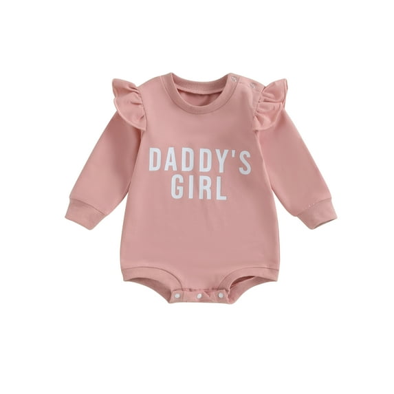 Bagilaanoe Newborn Baby Girl Oversized Romper Sweatshirt Long Sleeve Bodysuits Letter Print Pullover 6M 12M 18M 24M Infant Casual Tee Tops