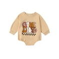 thumbnail image 1 of Bagilaanoe Newborn Baby Girl Oversized Romper Sweatshirt Long Sleeve Bodysuits Letter Print Pullover 6M 12M 18M 24M Infant Casual Tee Tops, 1 of 9