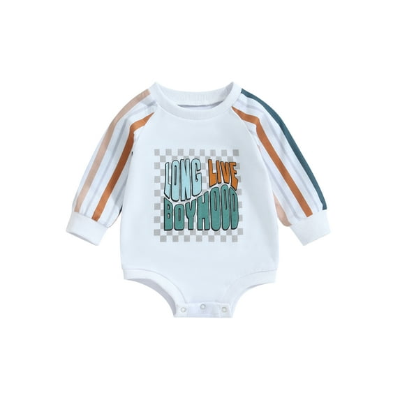 Bagilaanoe Newborn Baby Girl Oversized Romper Sweatshirt Long Sleeve Bodysuits Letter Print Pullover 6M 12M 18M 24M Infant Casual Tee Tops