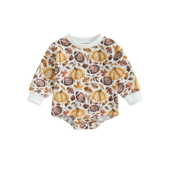 Bagilaanoe Newborn Baby Girl Oversized Romper Sweatshirt Long Sleeve Bodysuits Print Pullover 3M 6M 12M 18M Infant Casual Tee Tops
