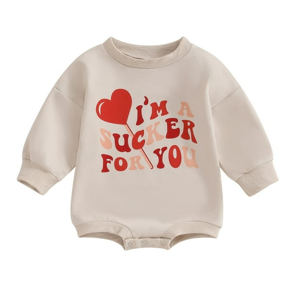 Bagilaanoe Newborn Baby Girl Oversized Romper Sweatshirt Long Sleeve Bodysuits Print Pullover 3M 6M 12M 18M Infant Casual Tee Tops