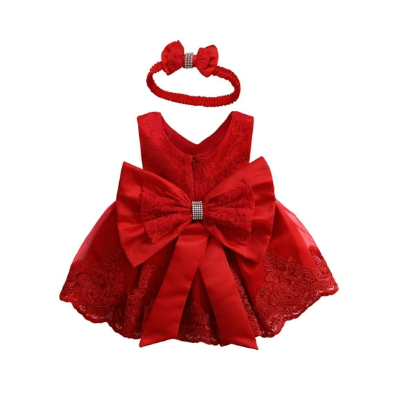 Bagilaanoe Newborn Baby Girl Party Dress Floral Print Sleeveless A-line Princess Dresses   Hairband 3M 6M 12M 18M 24M Infant Lace Patchwork Tulle Skirt