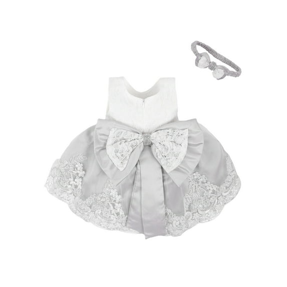 Bagilaanoe Newborn Baby Girl Party Dress Floral Print Sleeveless A-line Princess Dresses + Hairband 3M 6M 12M 18M 24M Infant Lace Patchwork Tulle Skirt