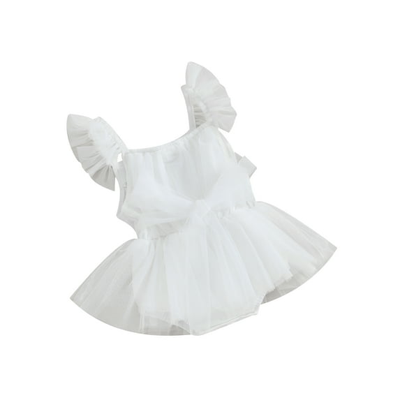 Bagilaanoe Newborn Baby Girl Romper Dress Sleeveless Bodysuits 3M 6M 12M 18M 24M Infant Tulle A-line Dresses