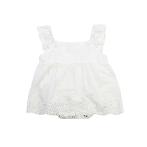 Bagilaanoe Newborn Baby Girl Rompers Dress Fly Sleeve Ruffle Bodysuit Tutu Skirt 6M 12M 18M 24M Infant One Piece Jumpsuit