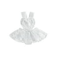 thumbnail image 1 of Bagilaanoe Newborn Baby Girl Rompers Dress Heart Sleeveless Bodysuits 3M 6M 12M 18M Infant Ruffled Tulle Patchwork A-line Princess Dresses, 1 of 8