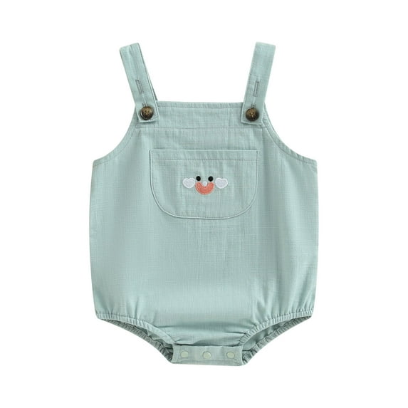 Bagilaanoe Newborn Baby Girl Rompers Embroidery Sleeveless Bodysuit 3M 6M 9M 12M 18M Infant Summer One Piece Jumpsuit