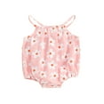 thumbnail image 1 of Bagilaanoe Newborn Baby Girl Rompers Floral Print Sleeveless Bodysuits 3M 6M 9M 12M 18M Infant Casual One Piece Short Jumpsuit, 1 of 7