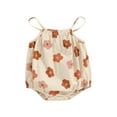 thumbnail image 1 of Bagilaanoe Newborn Baby Girl Rompers Floral Print Sleeveless Bodysuits 3M 6M 9M 12M 18M Infant Casual One Piece Short Jumpsuit, 1 of 7
