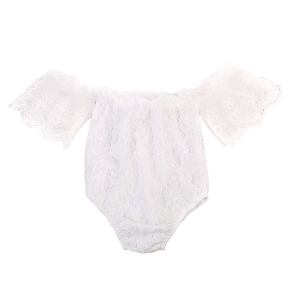 Bagilaanoe Newborn Baby Girl Rompers Lace Off Shoulder Bodysuit 3M 6M 9M 12M Infant Summer One Piece Jumpsuit