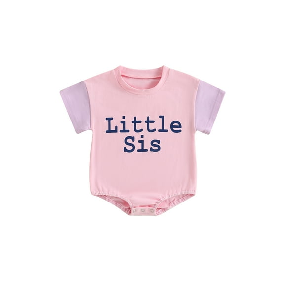 Bagilaanoe Newborn Baby Girl Rompers Letter Print Short Sleeve Bodysuits 3M 6M 12M 18M 24M Infant Casual One Piece Short Jumpsuit