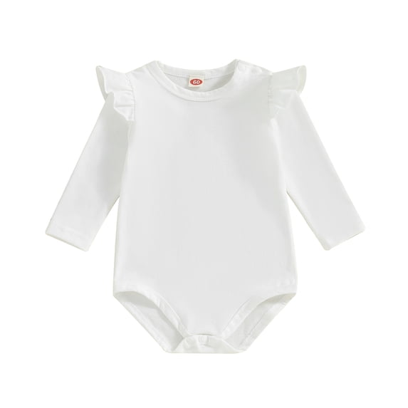 Bagilaanoe Newborn Baby Girl Rompers Long Sleeve Bodysuits 6M 12M 18M Infant Casual One Piece Short Jumpsuit