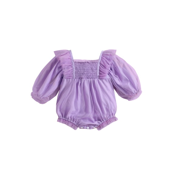 Bagilaanoe Newborn Baby Girl Rompers Ruffle Long Sleeve Bodysuits 6M 12M 18M 24M Infant Fall One Piece Jumpsuits
