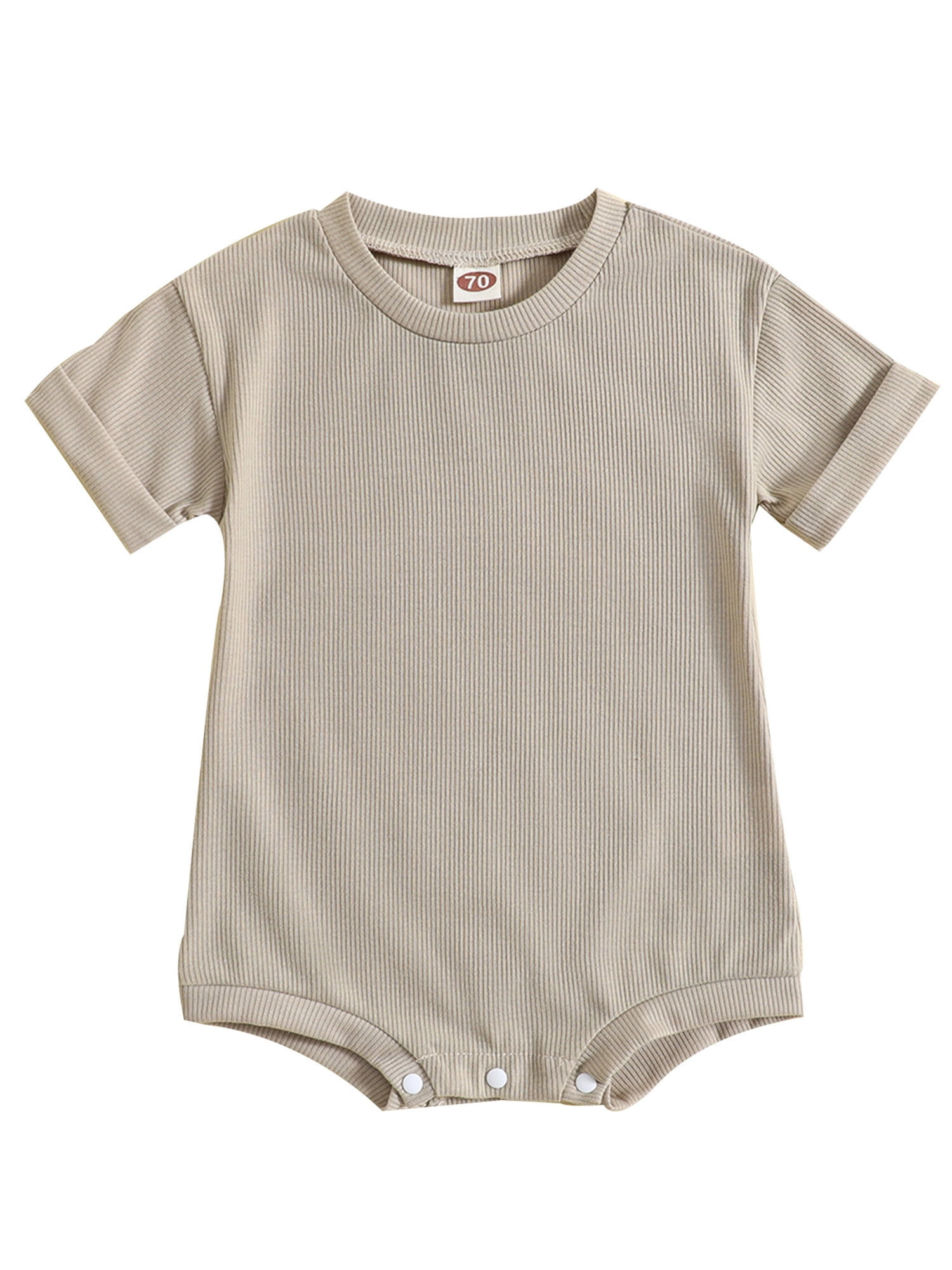 Bagilaanoe Newborn Baby Girl Rompers Short Sleeve Bodysuit 3M 6M 12M ...