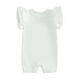 thumbnail image 1 of Bagilaanoe Newborn Baby Girl Summer Jumpsuit Fly Sleeve Bodysuit 3M 6M 12M 18M Infant Casual One Piece Romper, 1 of 8