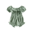thumbnail image 1 of Bagilaanoe Newborn Baby Girl Summer Jumpsuit Shorts Print Short Sleeve Ruffle Bodysuit 3M 6M 12M 18M Infant Casual One Piece Romper, 1 of 8
