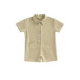 thumbnail image 1 of Bagilaanoe Newborn Baby Girl Summer Jumpsuit Shorts Short Sleeve Bodysuit 3M 6M 12M 18M Infant Casual One Piece Romper, 1 of 8