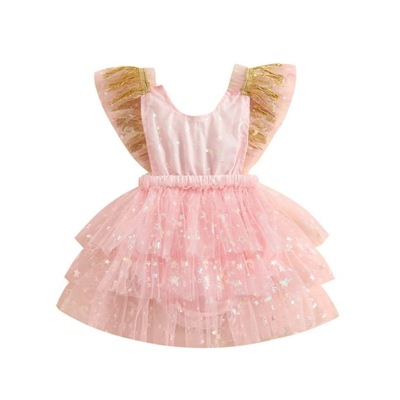Bagilaanoe Newborn Baby Girl Summer Rompers Dress Print Sleeveless Bodysuits 3M 6M 12M 18M 24M Infant Tulle Patchwork A-line Dresses