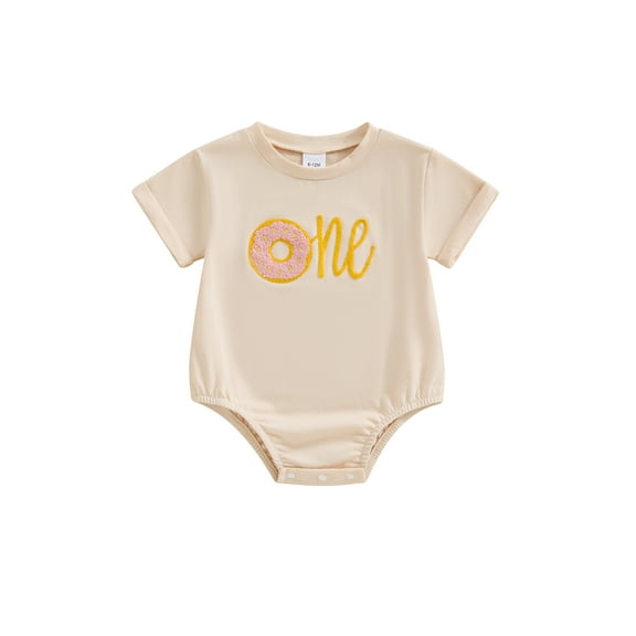 Bagilaanoe Newborn Baby Girl Summer Rompers Embroidery Short Sleeve Bodysuits 6M 12M 18M Infant Casual One Piece Short Jumpsuit