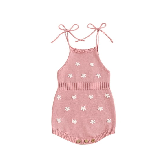 Bagilaanoe Newborn Baby Girl Summer Rompers Flower Print Sleeveless Bodysuits 3M 6M 12M 18M Infant One Piece Jumpsuit