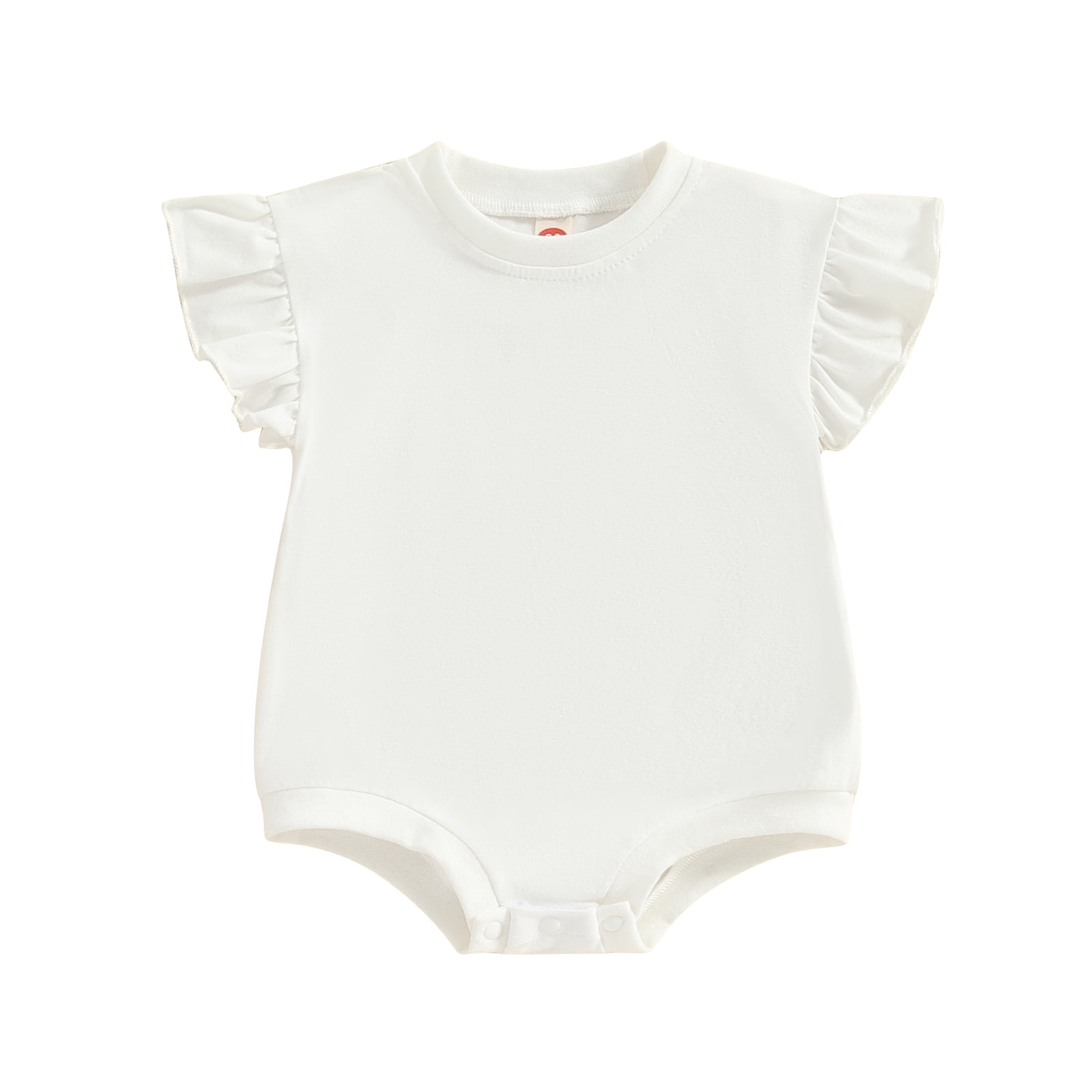 Bagilaanoe Newborn Baby Girl Summer Rompers Flying Sleeve Bodysuits 3M ...