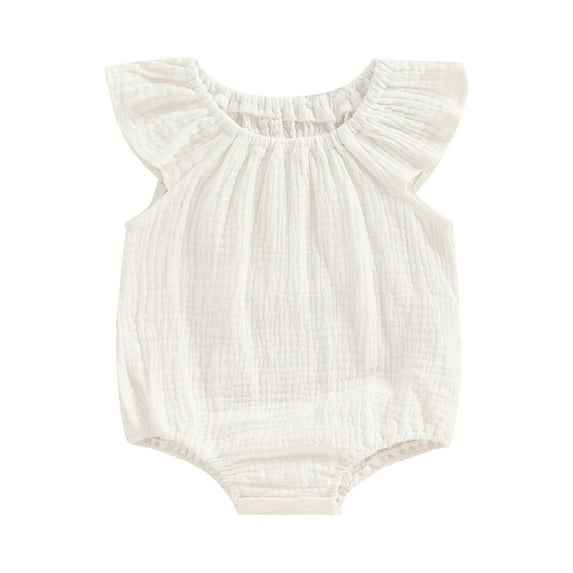 Bagilaanoe Newborn Baby Girl Summer Rompers Short Sleeve Bodysuits 3M 6M 12M 18M 24M Infant Casual One Piece Short Jumpsuit