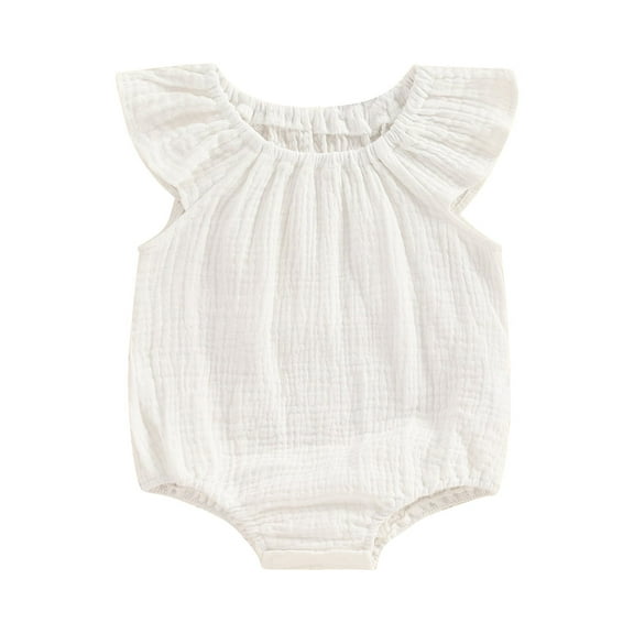 Bagilaanoe Newborn Baby Girl Summer Rompers Short Sleeve Bodysuits 3M 6M 12M 18M 24M Infant Casual One Piece Short Jumpsuit