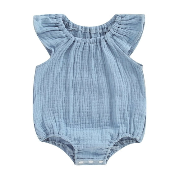 Bagilaanoe Newborn Baby Girl Summer Rompers Short Sleeve Bodysuits 3M 6M 12M 18M 24M Infant Casual One Piece Short Jumpsuit